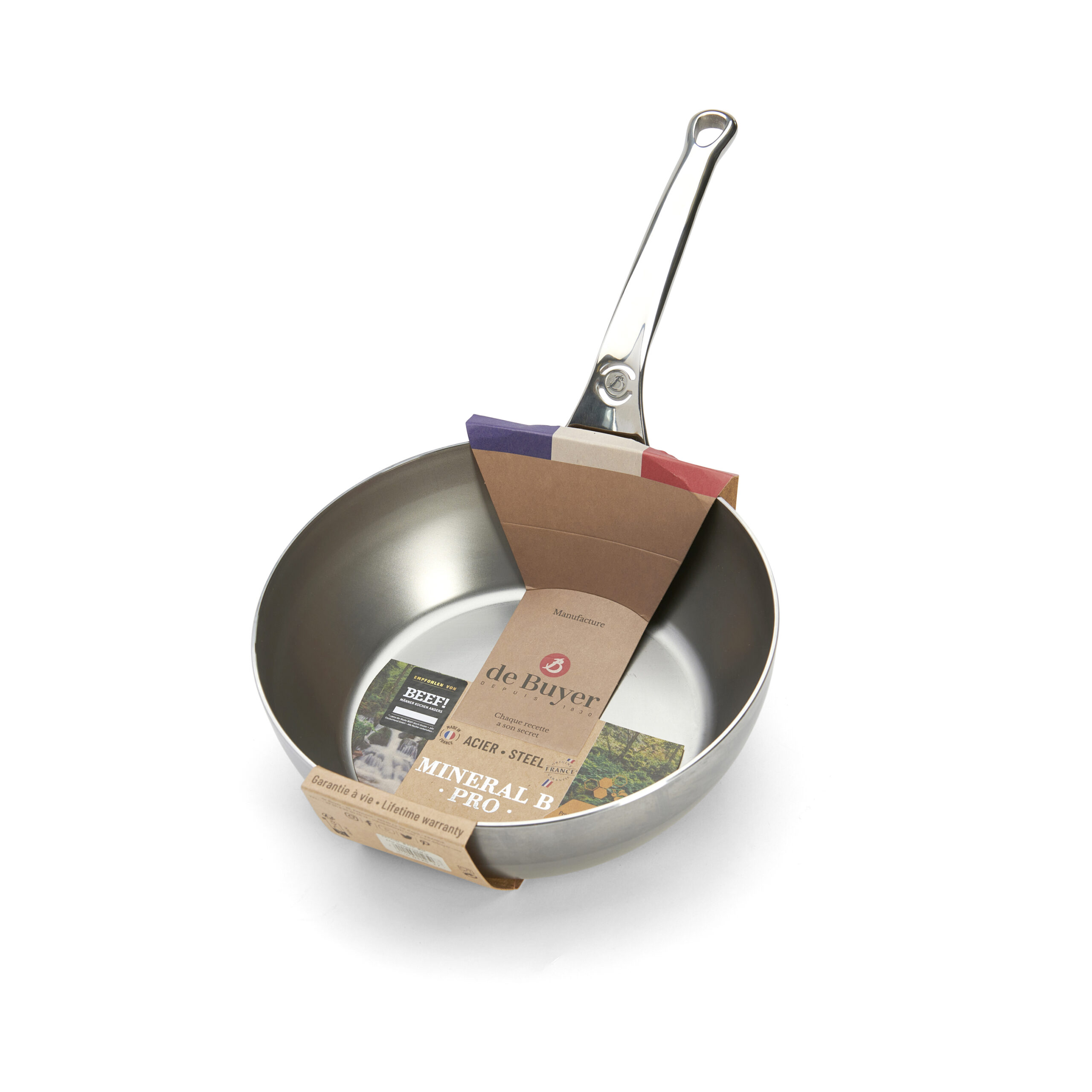 De Buyer Mineral B Pro steel omelette pan - 2 sizes